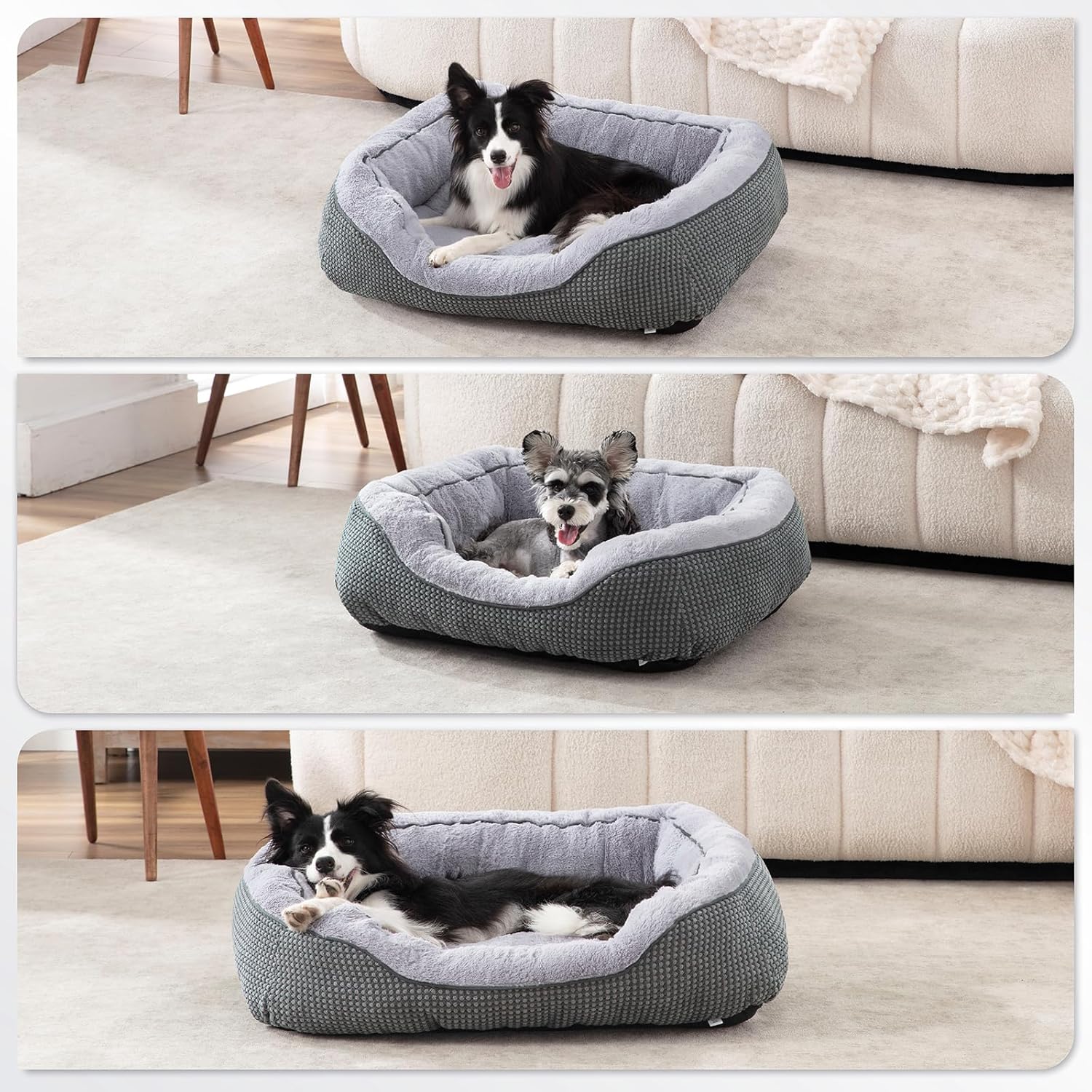 Calming Plush Dog Crate Bed – Anxiety Relief, Deep Sleep Comfort