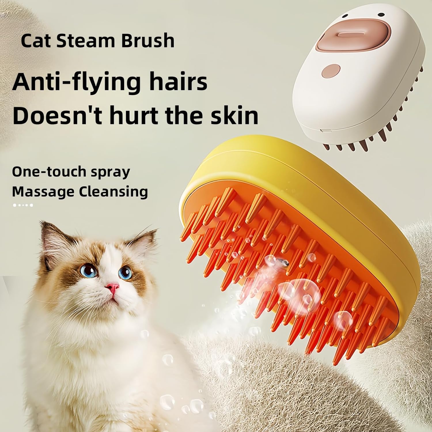 Steam Grooming Pet Brush – Effortless Shedding Control & Relaxing Care