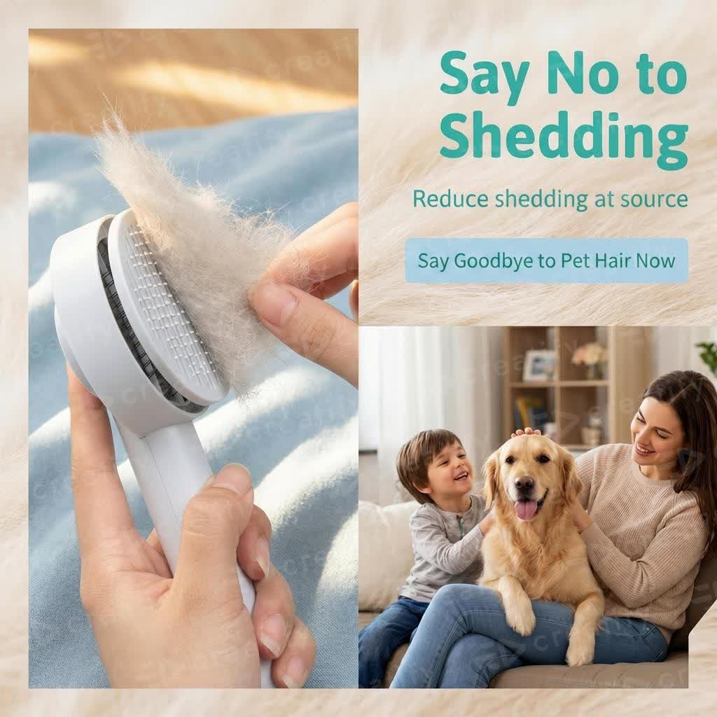self cleaning pet groooming brush