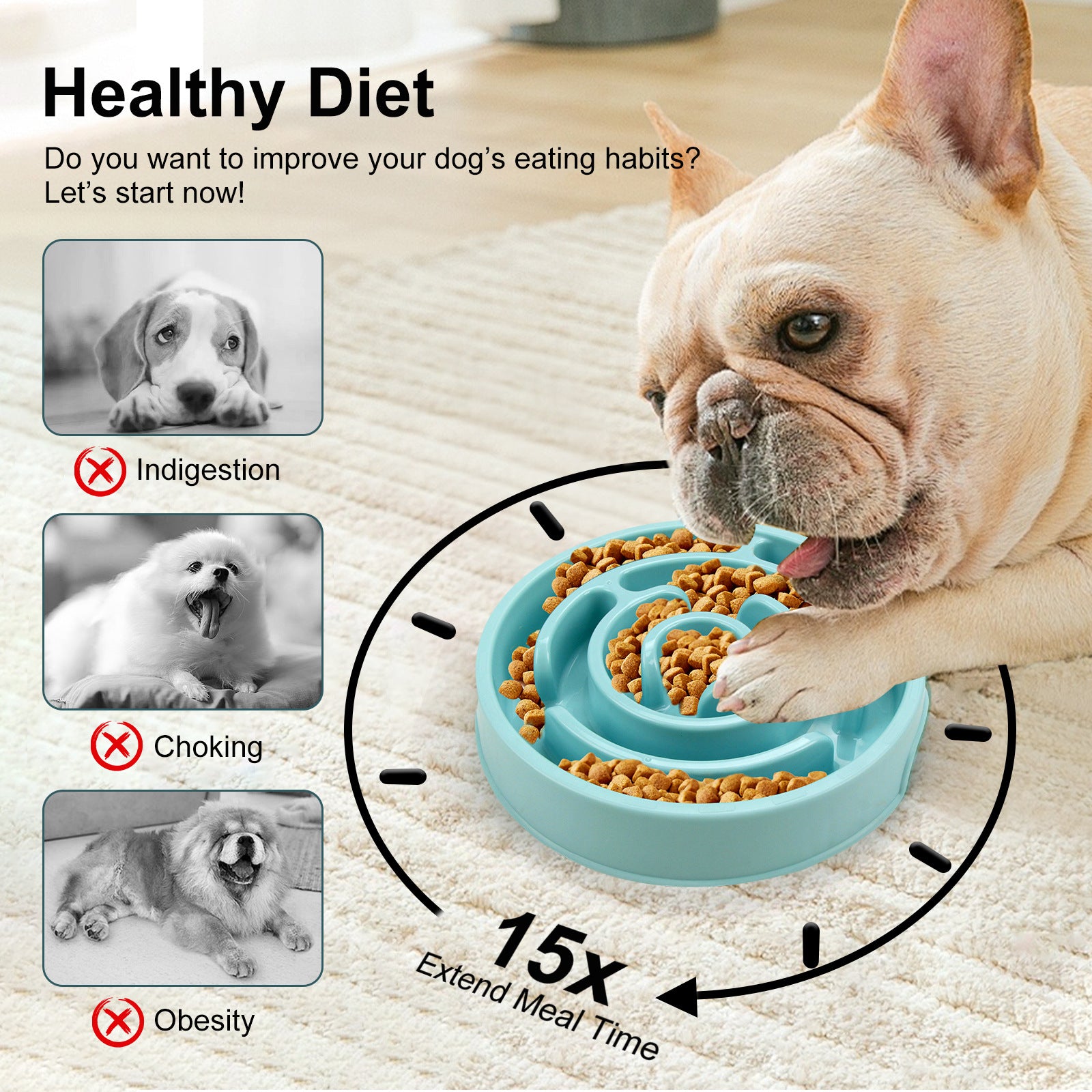 CalmBite Slow Feeder Bowl – Healthier, Safer Mealtime for Dogs